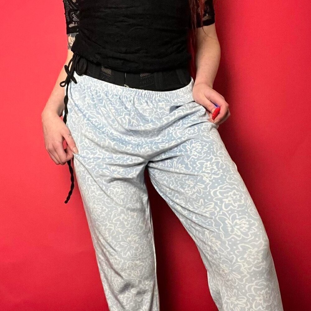 Soft fuzzy blue lounge pants 🤍💙